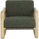 Nubo Noah Meadow / Ludlow Dark Olive Leather Lounge Chair